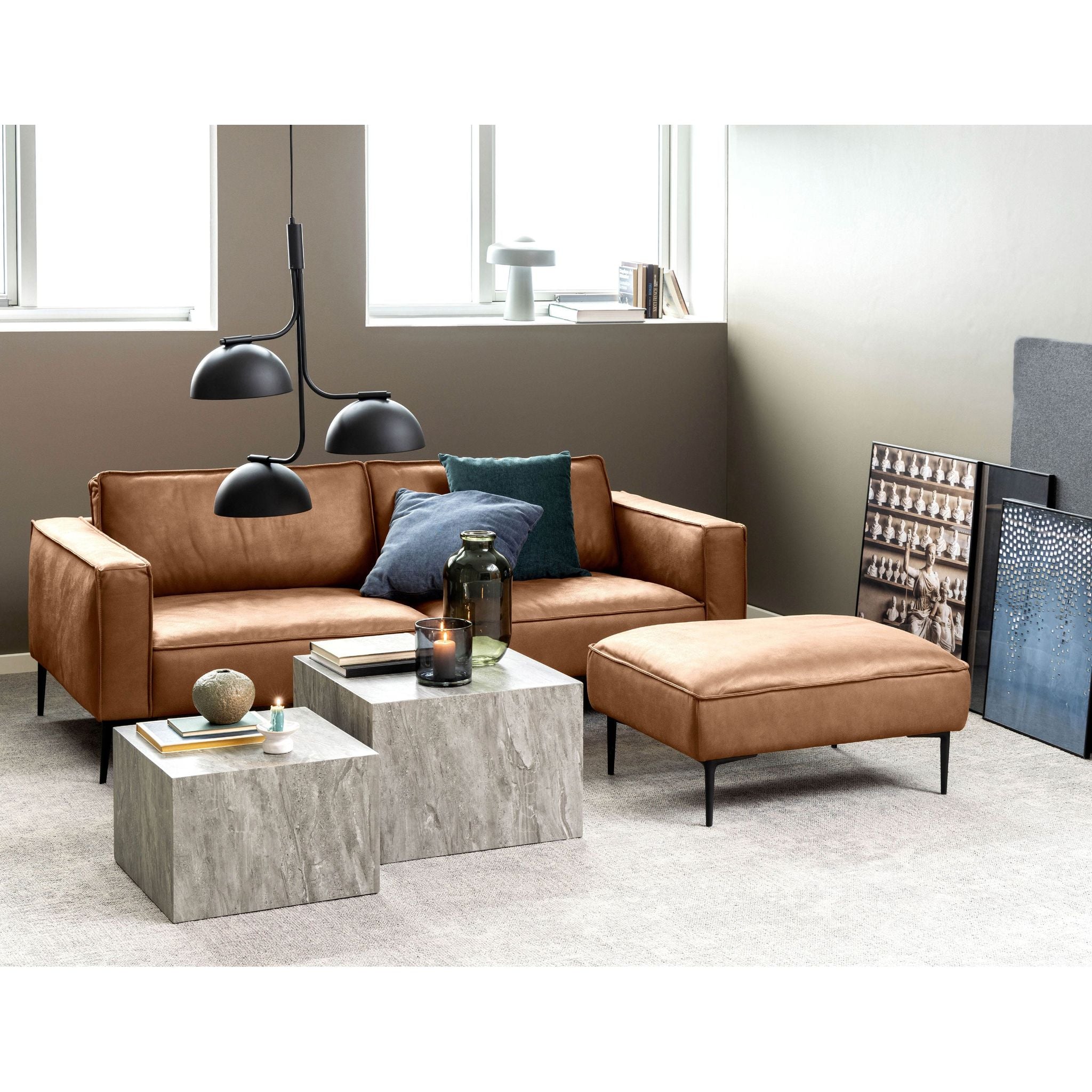 Enzo 3 Seater Leather Sofa