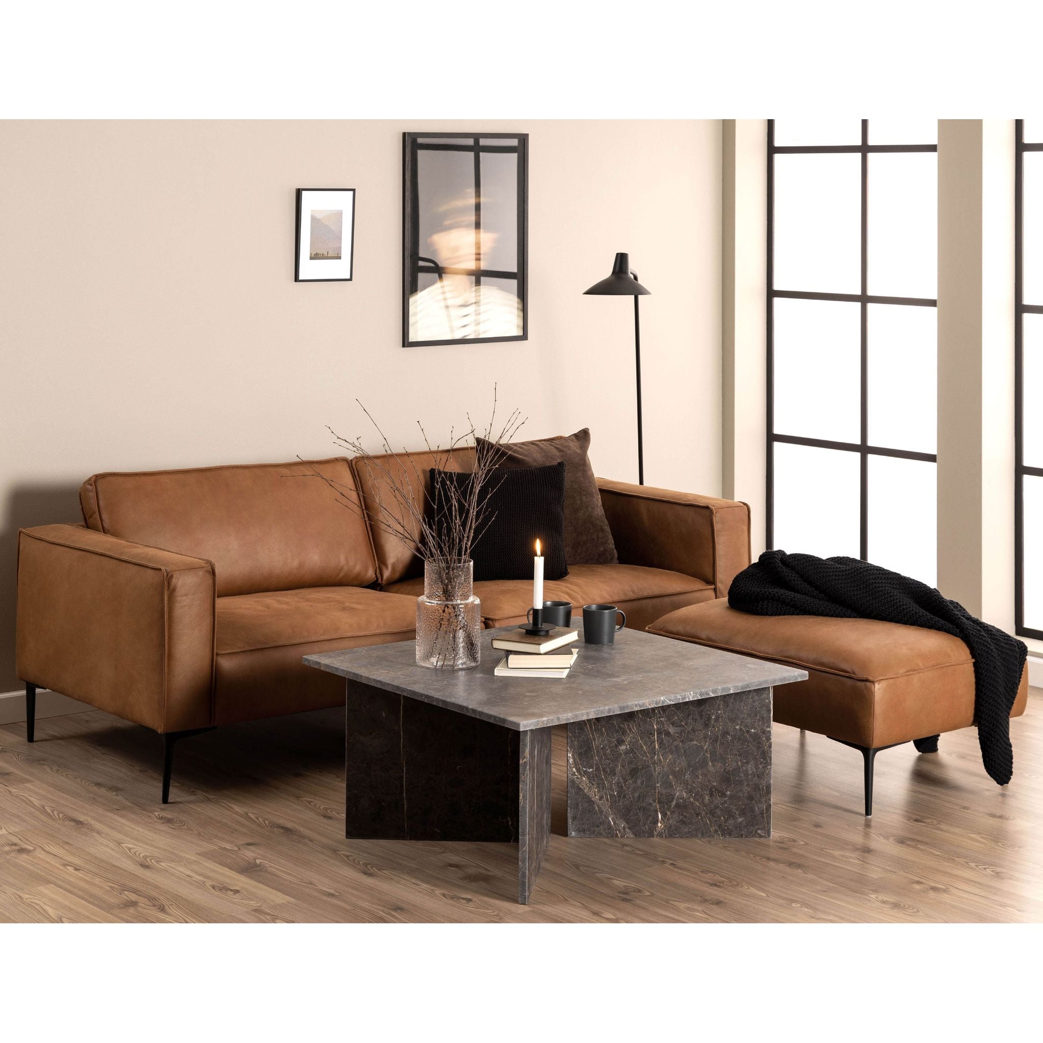 Enzo 3 Seater Leather Sofa