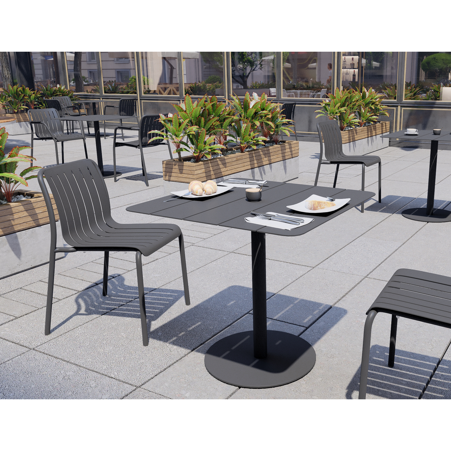 Roku Outdoor Cafe Table Setting