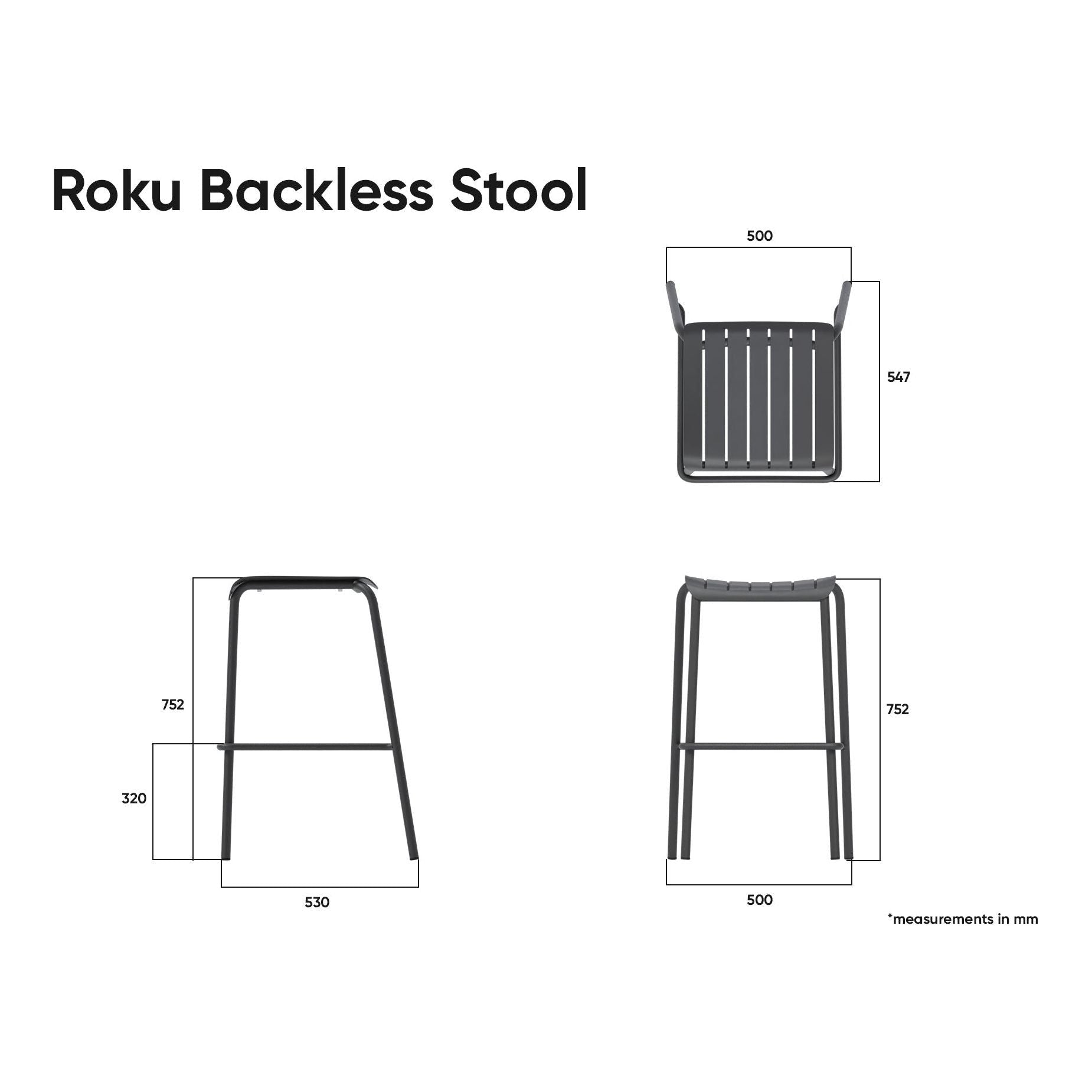 Roku Outdoor Bar Stool